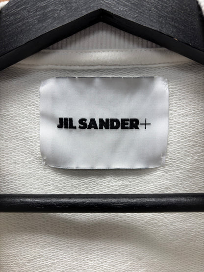 Jil Sander White ‘Minimal Logo’ Cotton Sweatshirt
