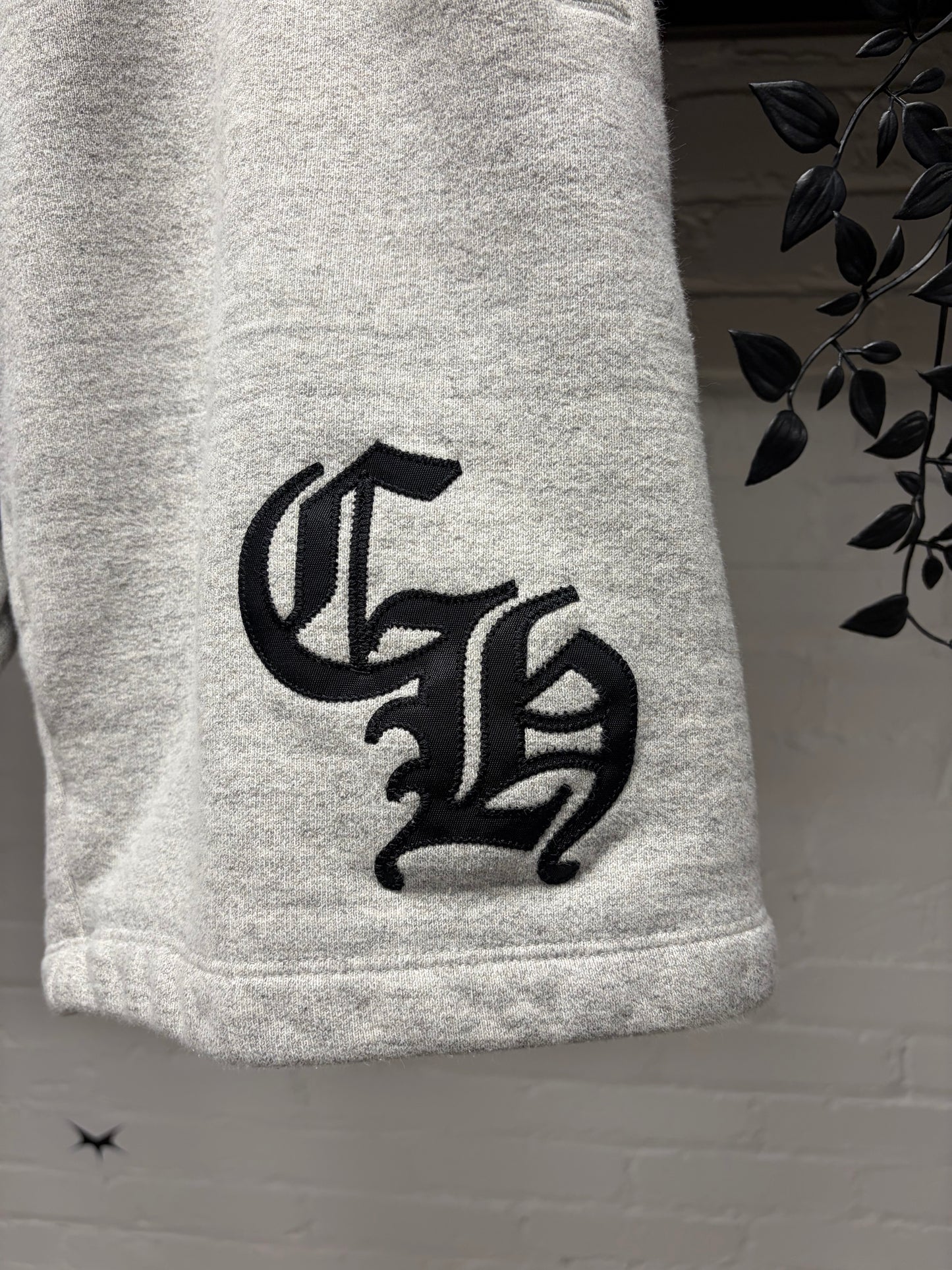 Chrome Hearts ‘CH Logo’ Heavyweight Patched Grey Cotton Shorts