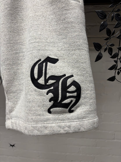 Chrome Hearts ‘CH Logo’ Heavyweight Patched Grey Cotton Shorts
