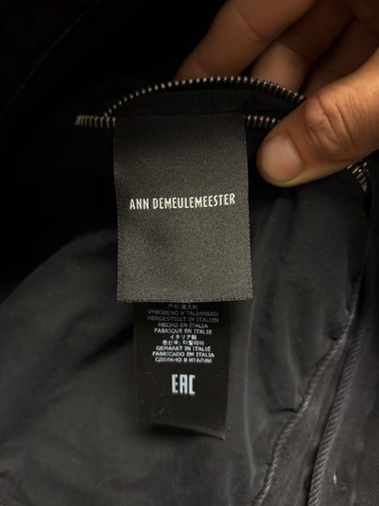 Ann Demeulemeester ‘Jenny’ 5 Pocket Cropped Black Denim Jacket