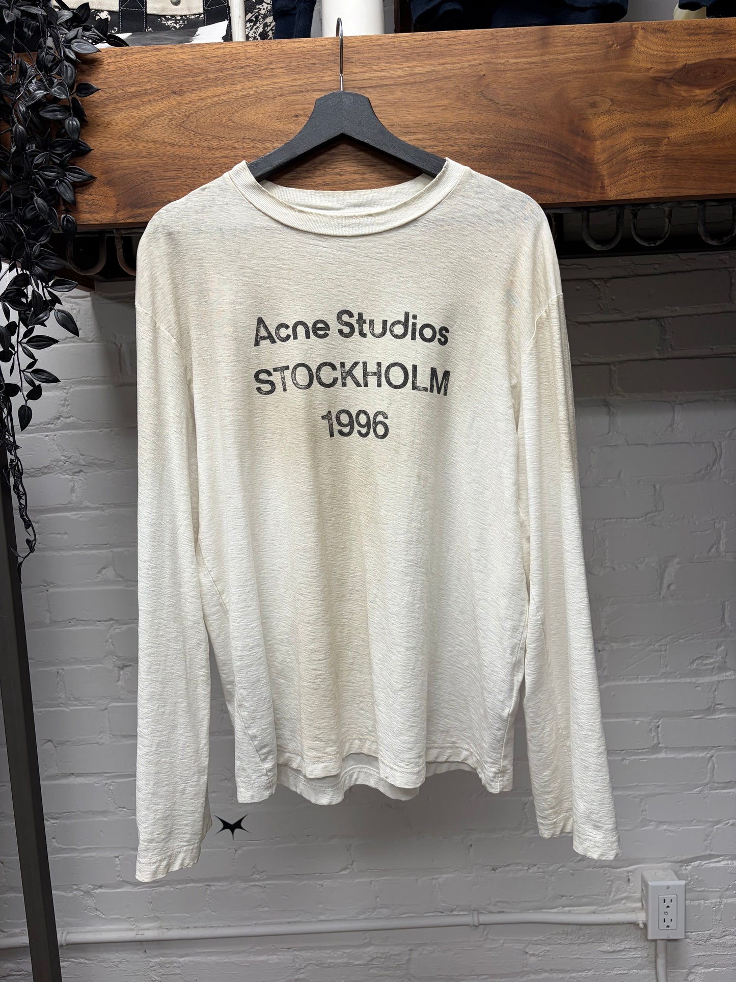 Acne Studios ‘Stockholm Logo’ White Long Sleeve Shirt