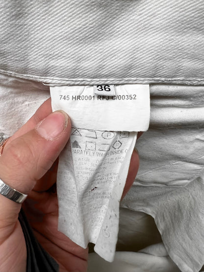 Vintage Helmut Lang ‘Painter’ White Bootcut Denim