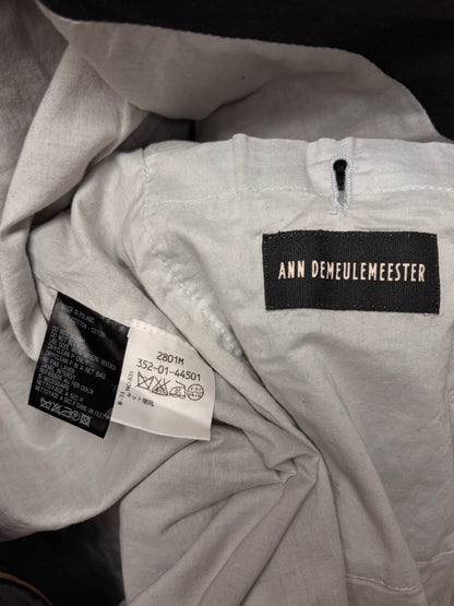 Ann Demeulemeester Black Bondage Strap Cotton Straight Jacket