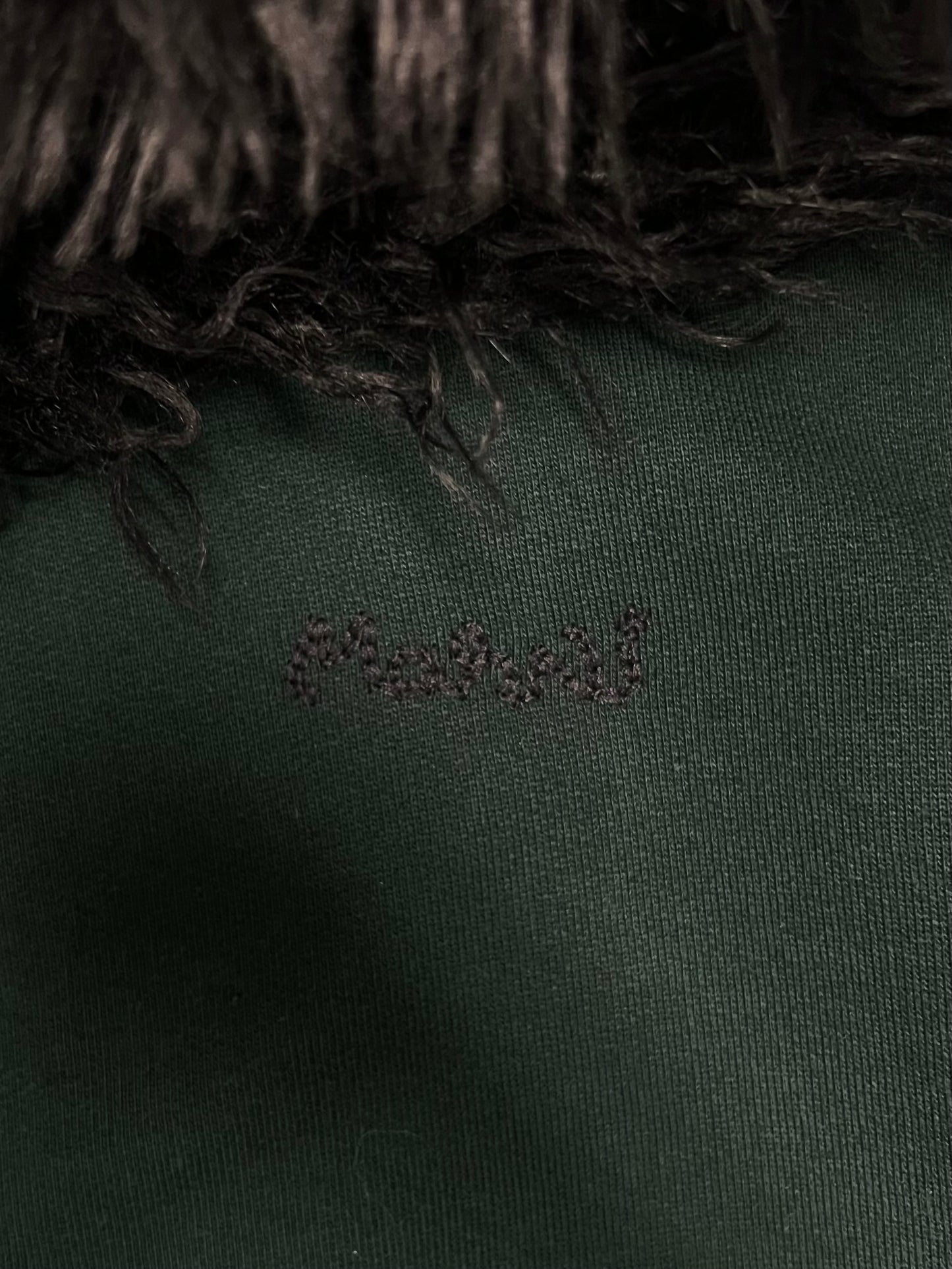 Marni Fuzzy Hood Green Hoodie