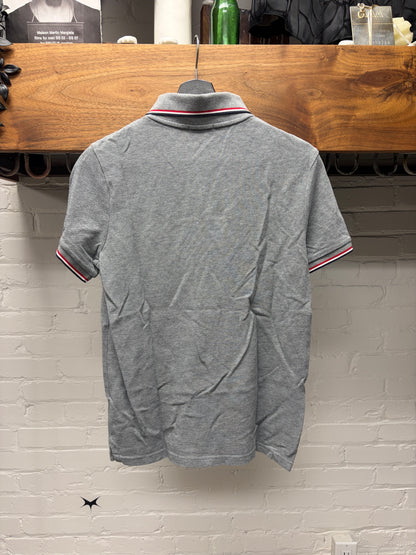 Moncler ‘Tricolor’ Grey Cotton Polo