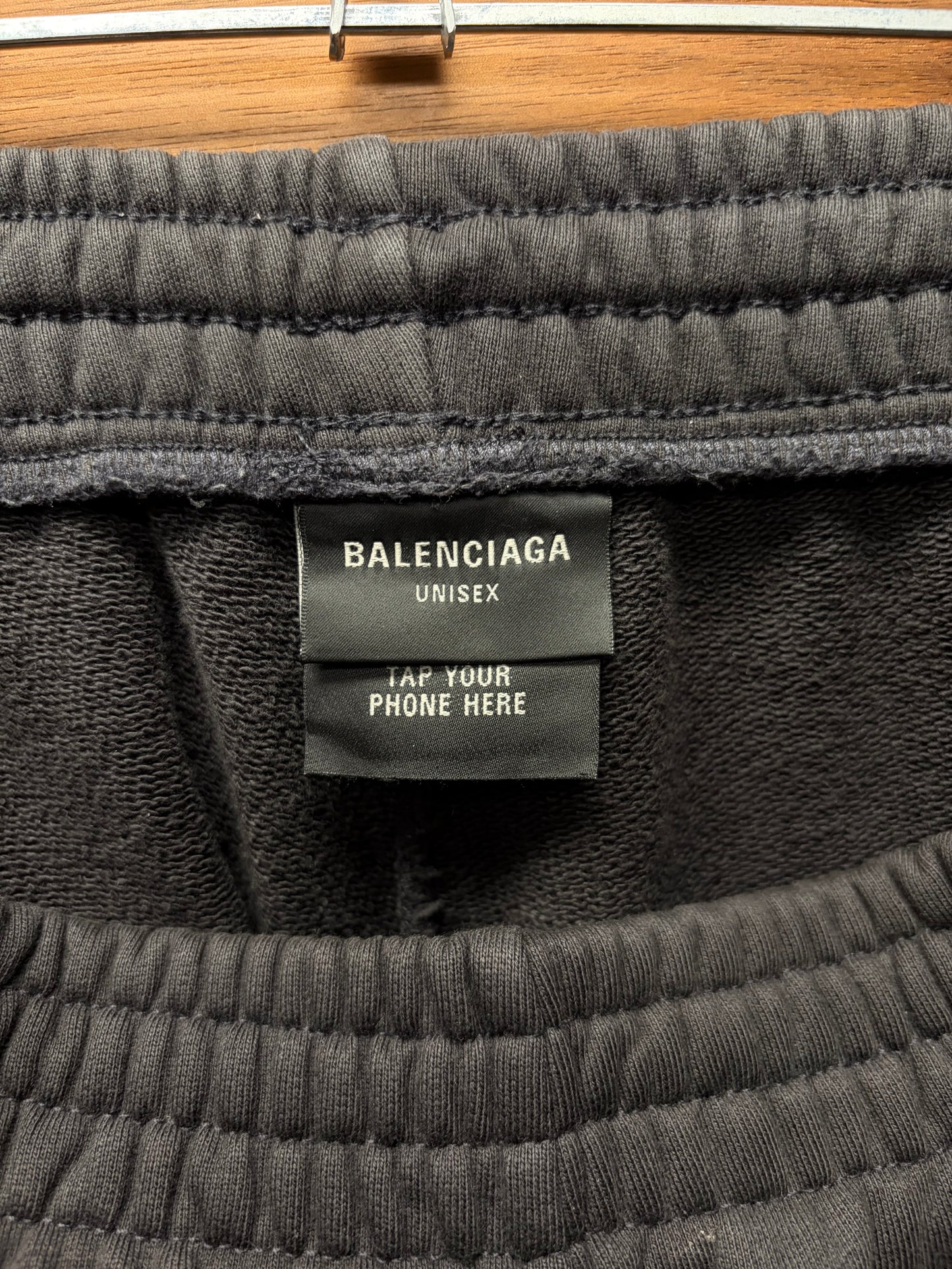 AW2024 Balenciaga x EBay Faded Black Wide Leg Drawstring Sweatpants
