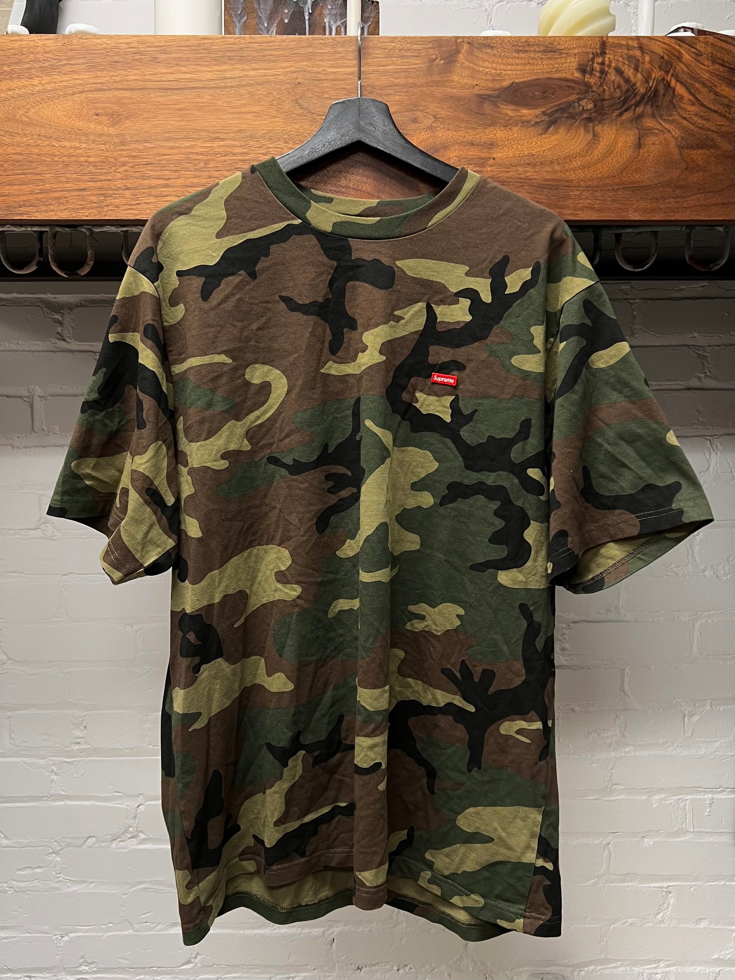 SS2025 Supreme Camo Miniature Embroidered ‘Box Logo’ T-Shirt