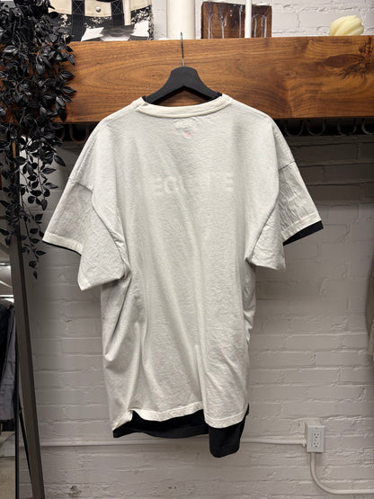SS2017 Vetements Double Layered ‘Securite’ White/Black Short Sleeve Shirt