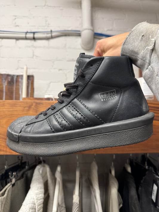 Rick Owens x Adidas ‘Mastadon’ Pro Black Leather Shell Toe Sneakers