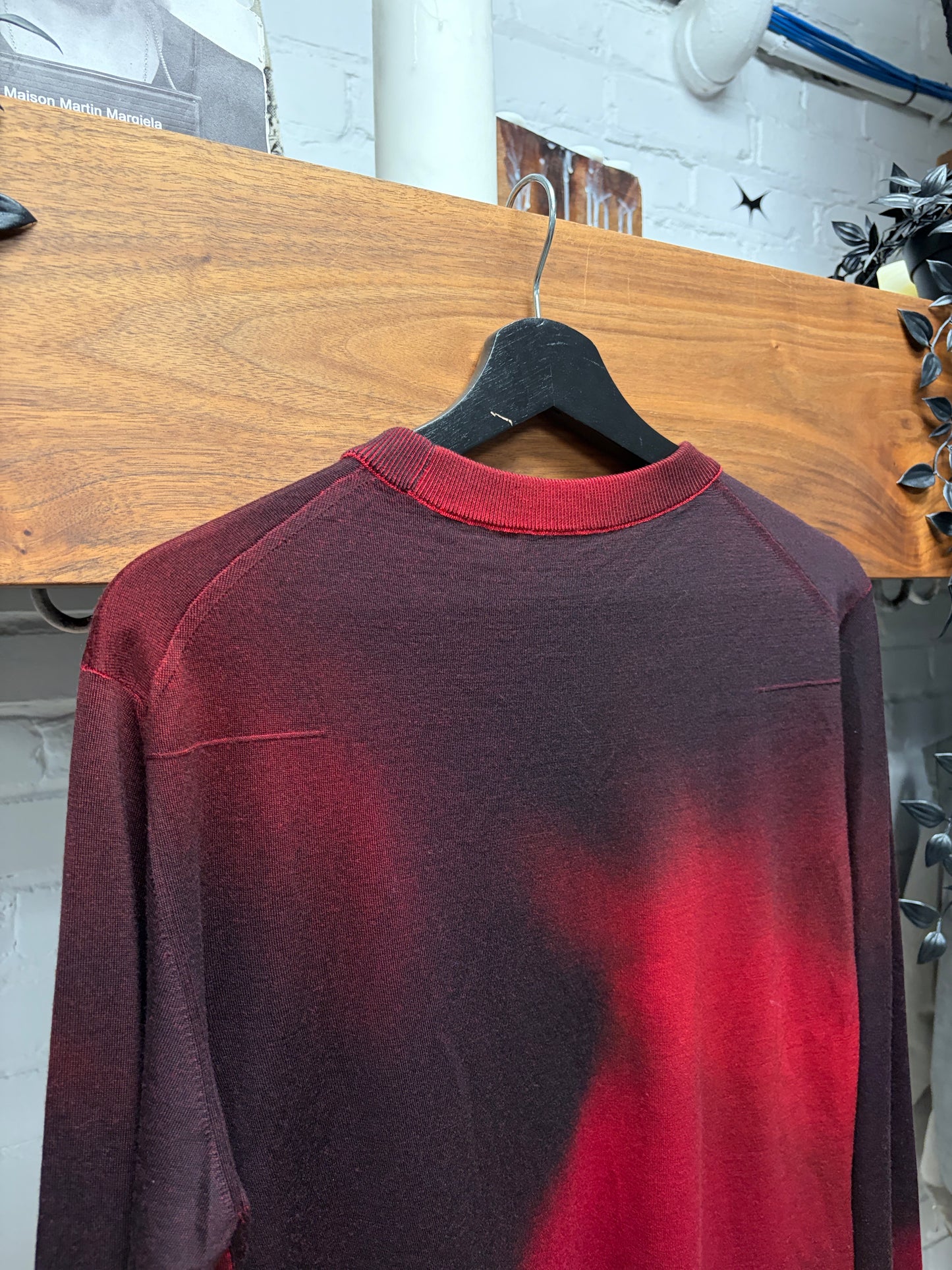 Dior Homme Virgin Wool Lightweight ‘Bee Logo’ Embroidered Knit Sweater