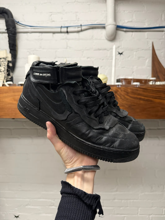 Comme Des Garçons Homme Plus x Nike ‘Air Force 1’ Black Mid Top Sneakers