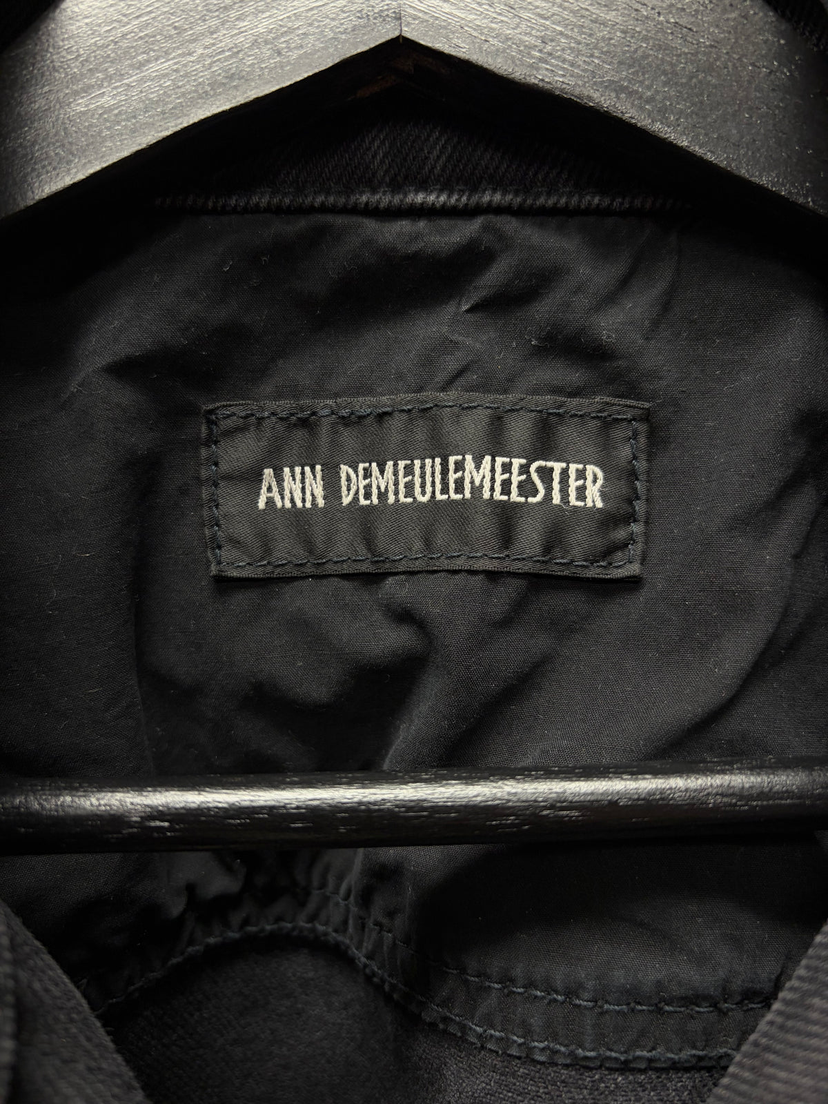 Ann Demeulemeester ‘Jenny’ 5 Pocket Cropped Black Denim Jacket