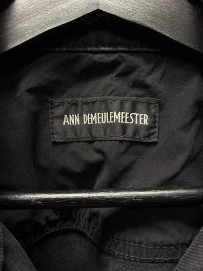 Ann Demeulemeester ‘Jenny’ 5 Pocket Cropped Black Denim Jacket