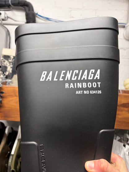 Balenciaga ‘Excavator’ Pointed Toe Black Rubber Boots