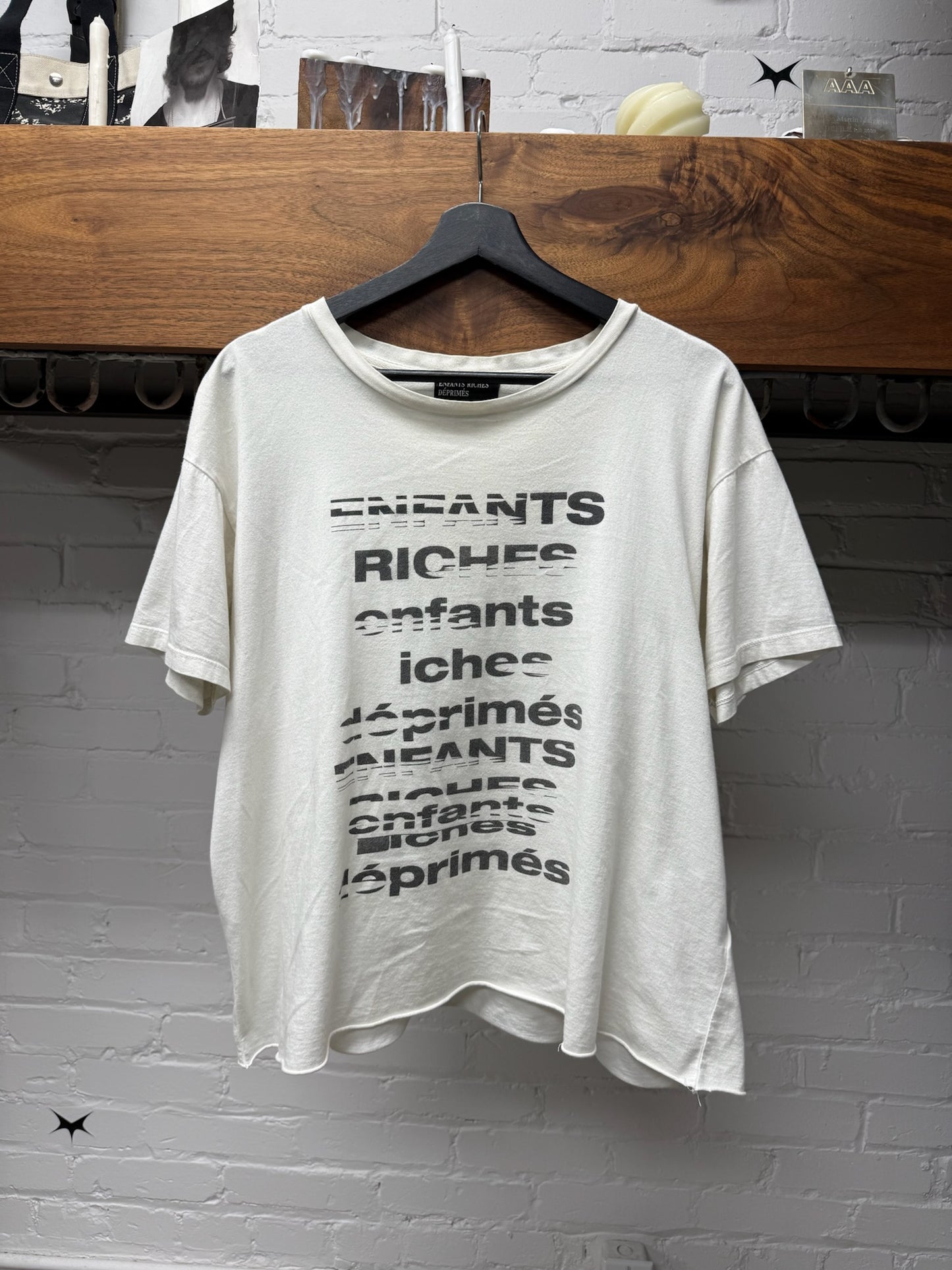 Enfants Riches Deprimes ‘TV Static’ White Logo T-Shirt