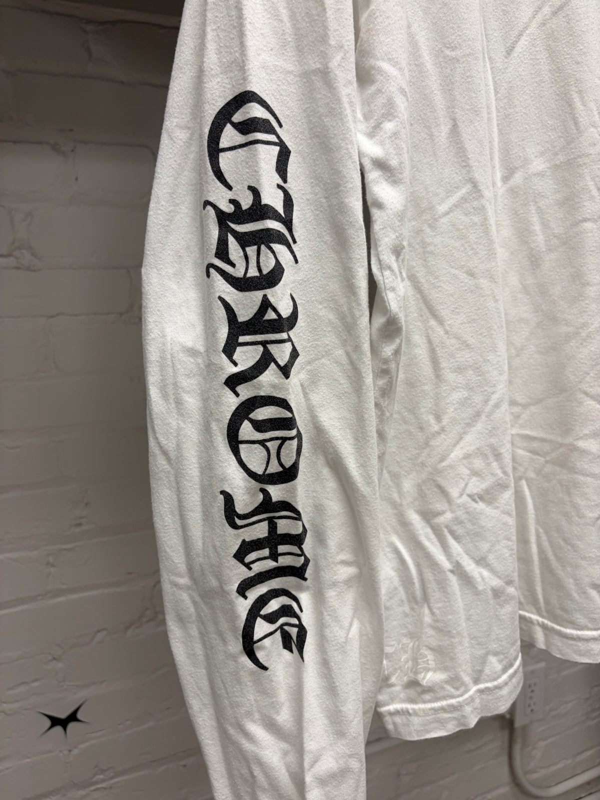 Chrome Hearts ‘Scroll Neck’ White Long Sleeve T-Shirt