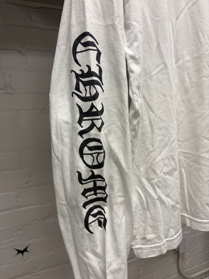 Chrome Hearts ‘Scroll Neck’ White Long Sleeve T-Shirt