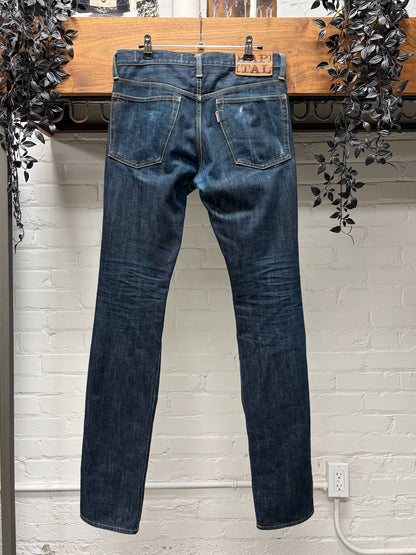 Kapital Raw Indigo Blue Selvedge Skinny Jeans