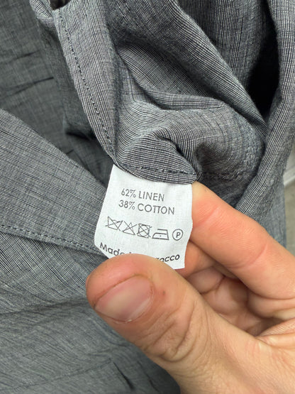 Dries Van Noten Grey Cotton/Linen Blend Blazer