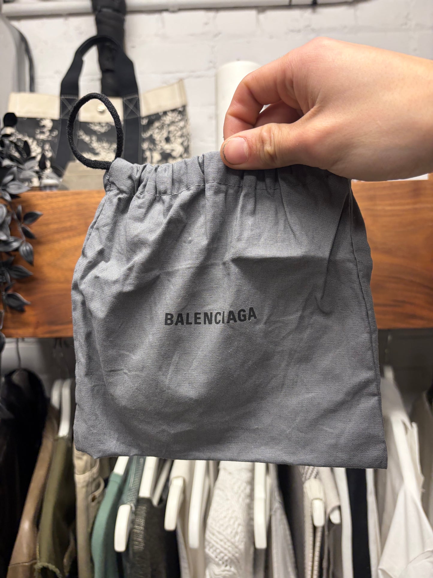 Balenciaga BB ‘Hourglass Logo’ Black Leather Belt