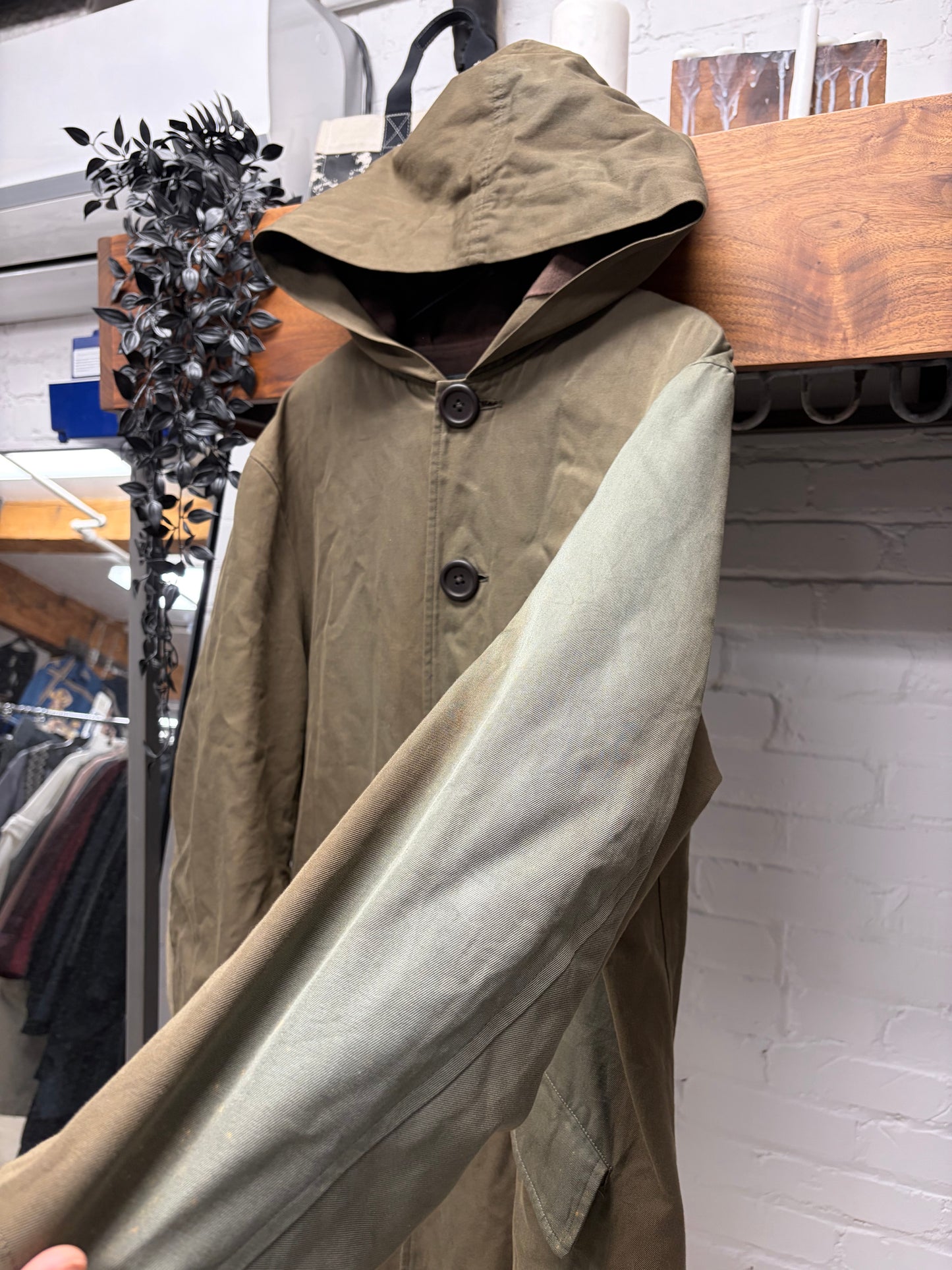 Vintage Yohji Yamamoto ‘Y’s for Men’ Sun Faded Olive Green Hooded Parka