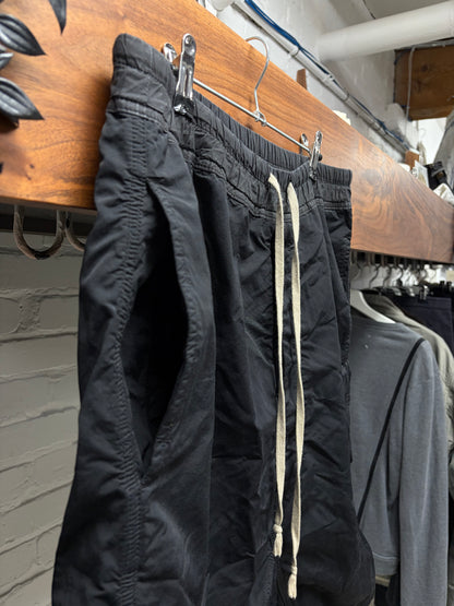 AW2014 Rick Owens ‘Moody’ Drop Crotch Black ‘Pod’ Drawstring Shorts