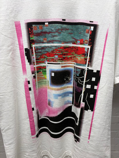 Cav Empt ‘MD Somnam’ Glitch Art White Graphic T-Shirt