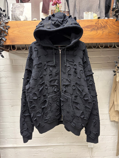 AW2022 Supreme x Griffin ‘Slash Distressed’ Zip-Up Hoodie