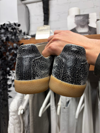 Margiela ‘Paint Crack’ G.A.T. Grey/Gum Sole Low Top Sneakers