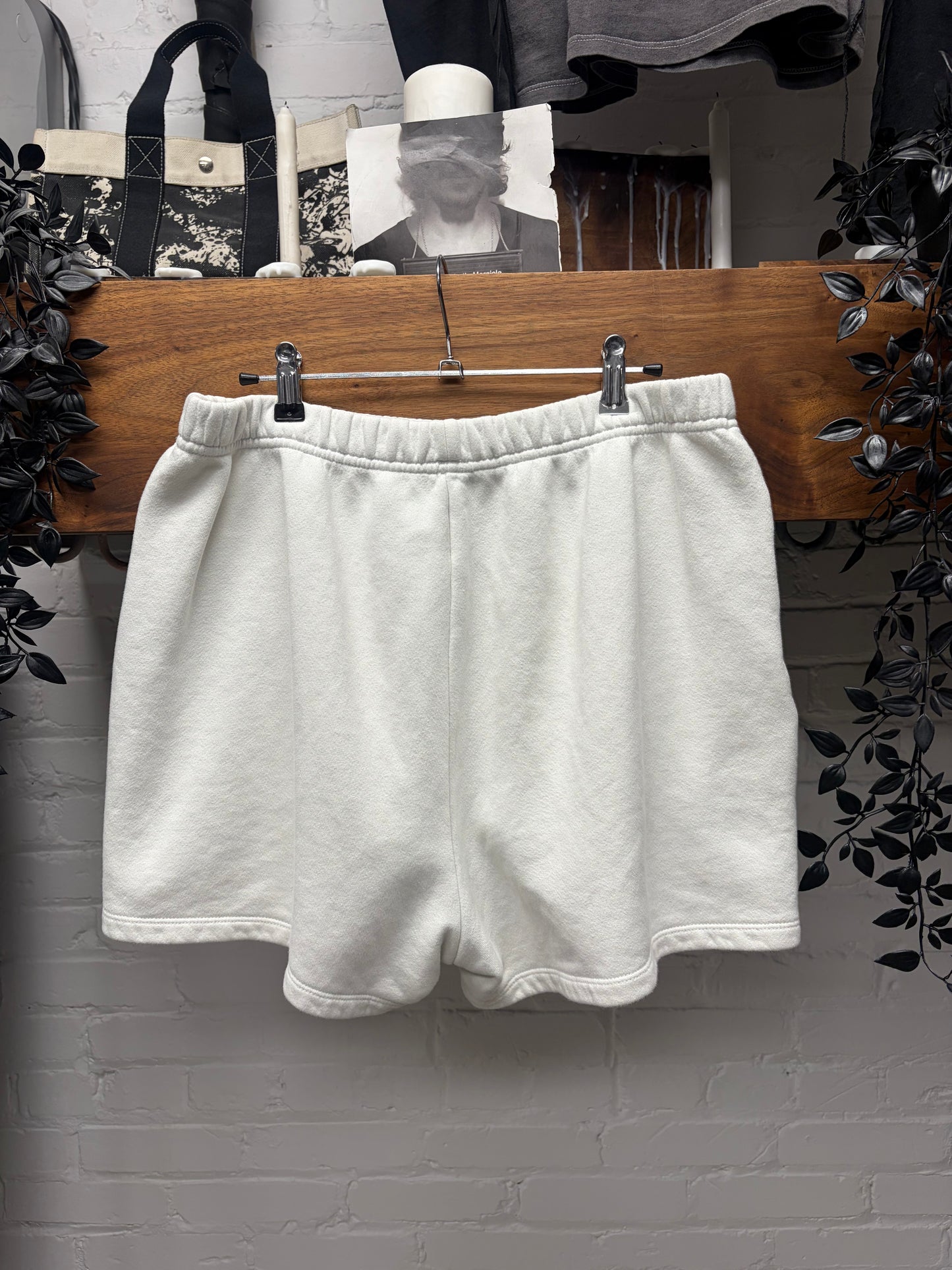 Chrome Hearts ‘Cemetery’ Leather Cross Patch Sweat Shorts