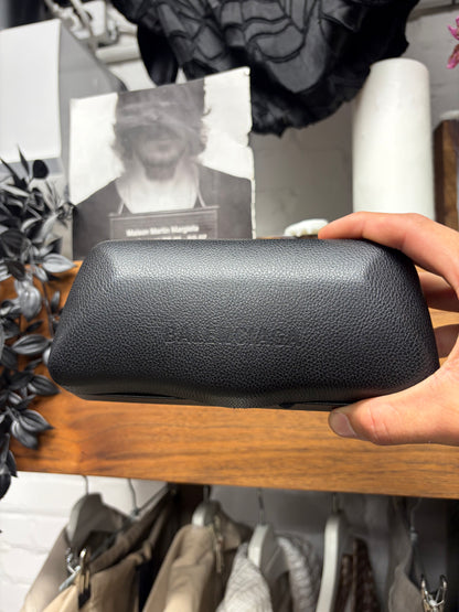 Balenciaga ‘Swift’ Glossy Black Oval Shape Sunglasses