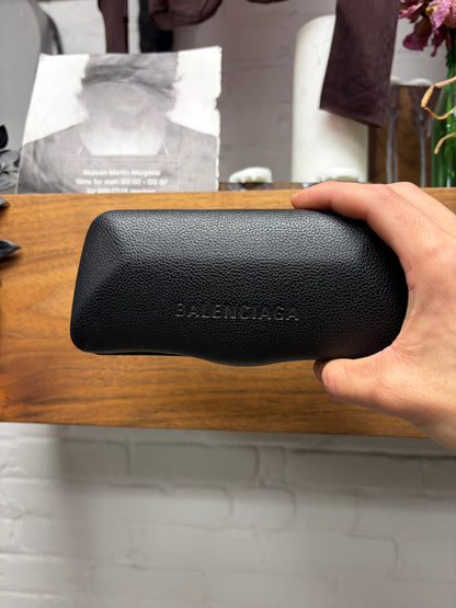 Balenciaga Gold Tone ‘BB0228S 004’ Wraparound Sunglasses