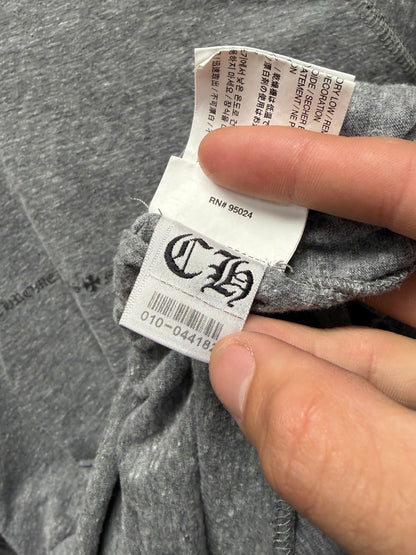 Chrome Hearts Plus Cross ‘Flooded Sleeve’ Grey Henley Cotton Shirt