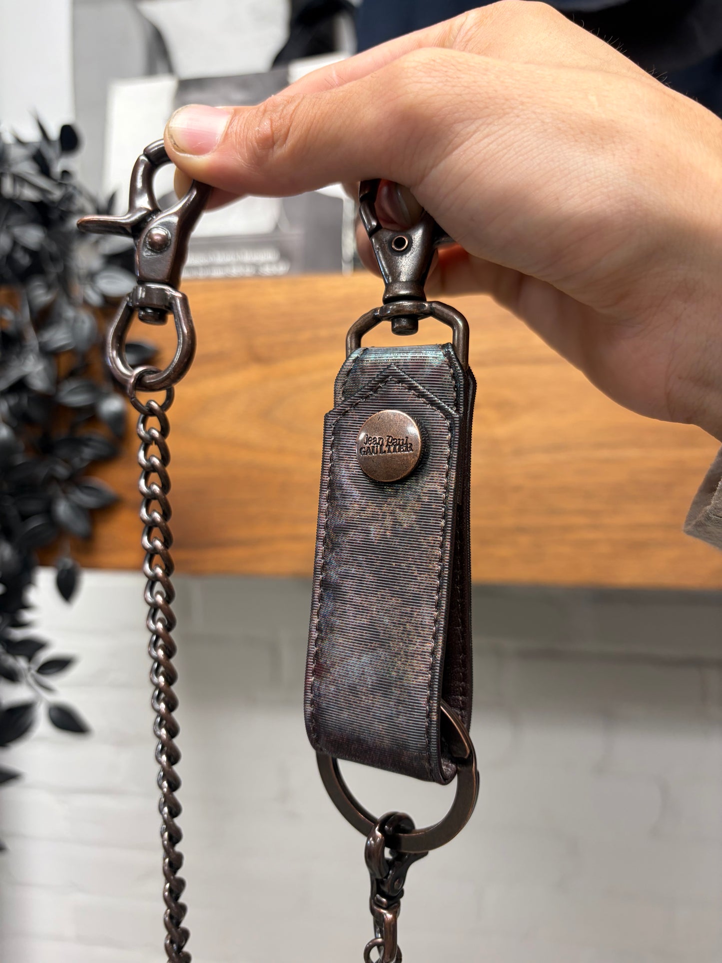 AW1995 Jean Paul Gaultier ‘Cyber’ Rustic Metal Wallet Chain