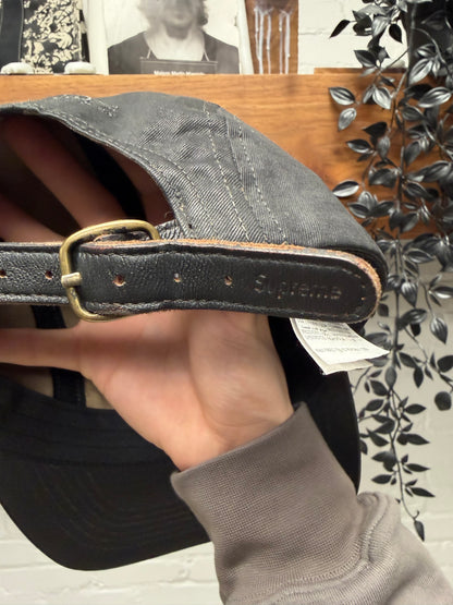 Maison Margiela x Supreme Waxed Black Canvas Box Logo ‘5 Panel’ Hat