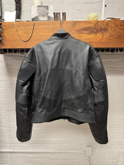 SS2025 Balenciaga Perforated Lambskin Leather Moto-Jacket