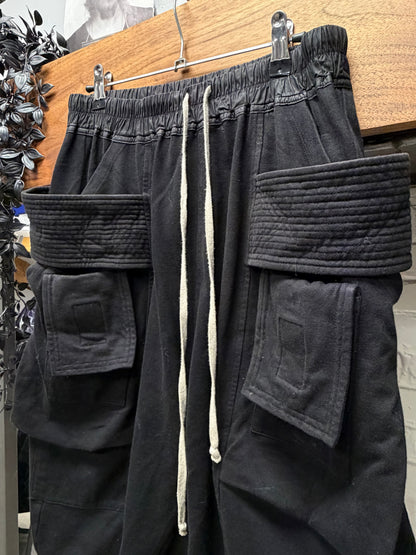 Rick Owens DRKSHDW ‘Creatch’ Black Drop Crotch Pod Shorts