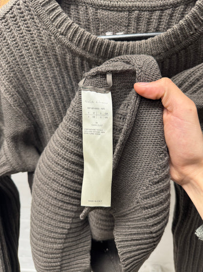AW2018 Rick Owens ‘Sisyphus’ Ribbed ‘Dark Dust’ Knit Sweater