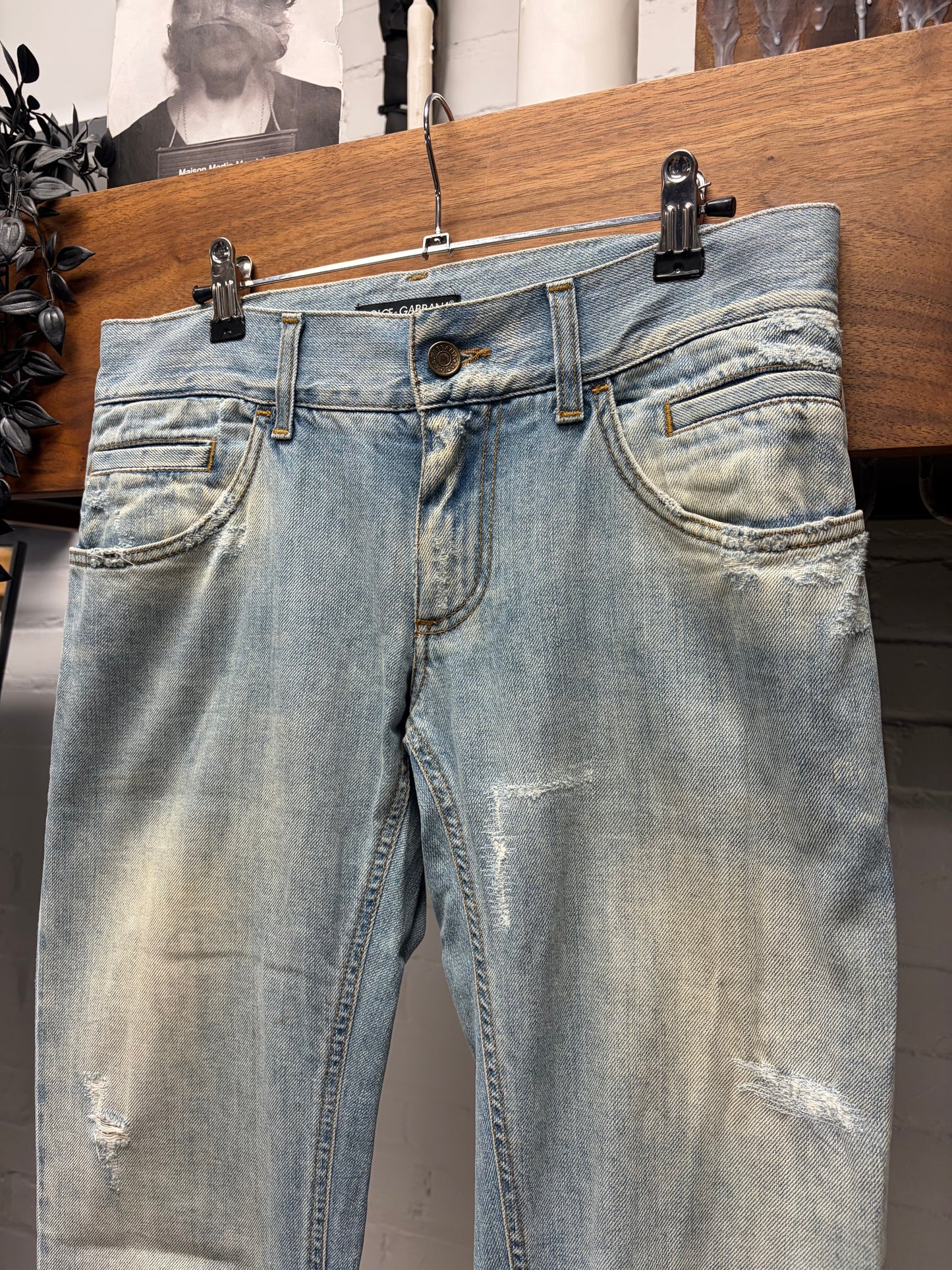 Vintage Dolce & Gabbana Light Wash Blue Bootcut Denim