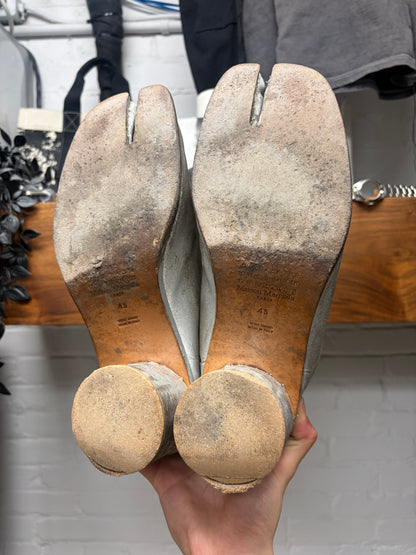 Maison Margiela Painted Silver Platform Heel ‘Tabi’ Split Toe Boots