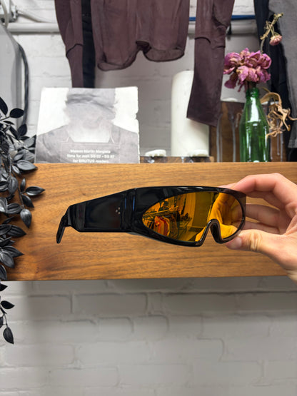 Rick Owens ‘Gene’ Black Sunglasses with Thermal Tinted Lenses