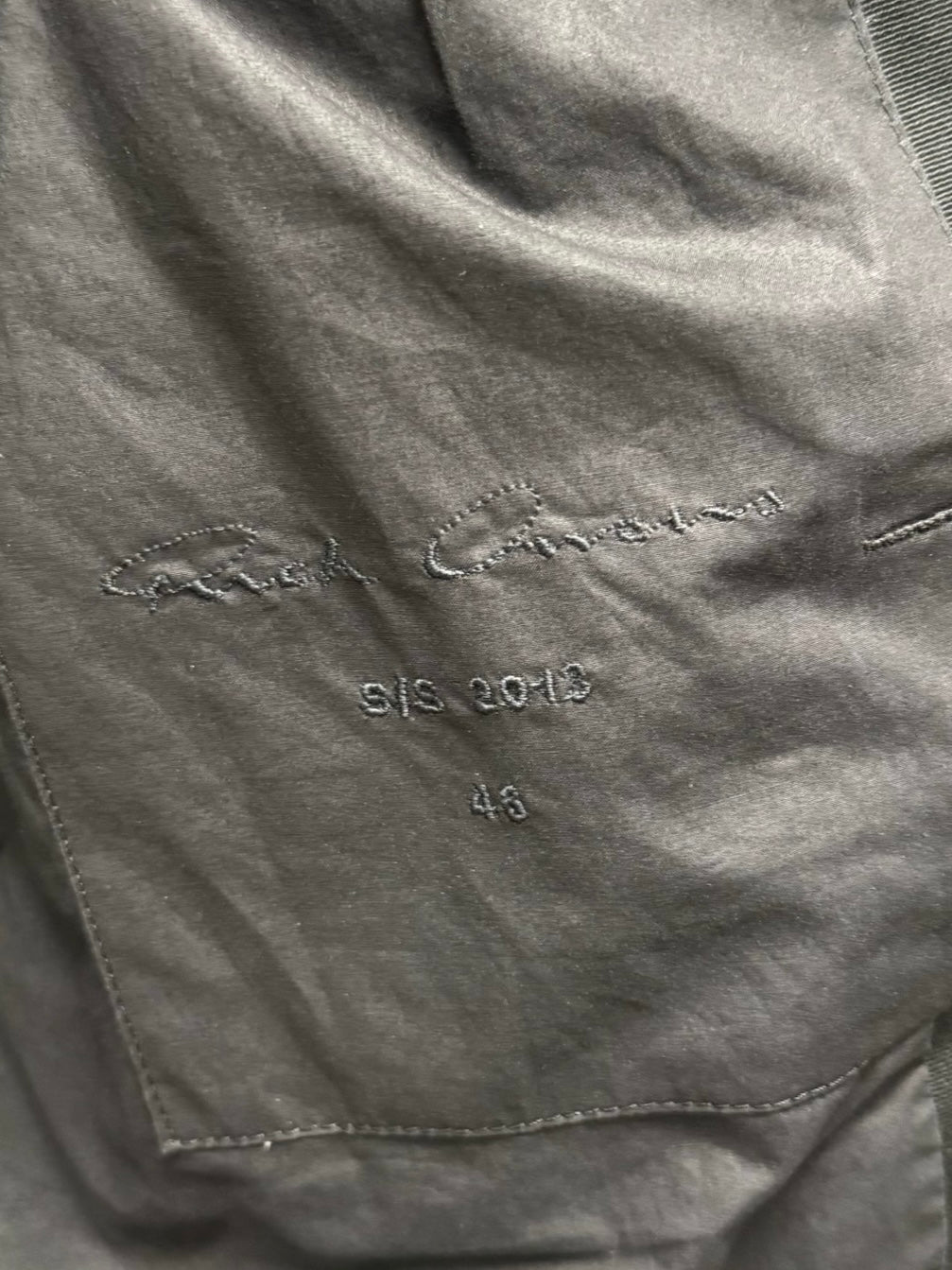 SS2013 Rick Owens ‘Island’ Mainline Black Cotton Blazer