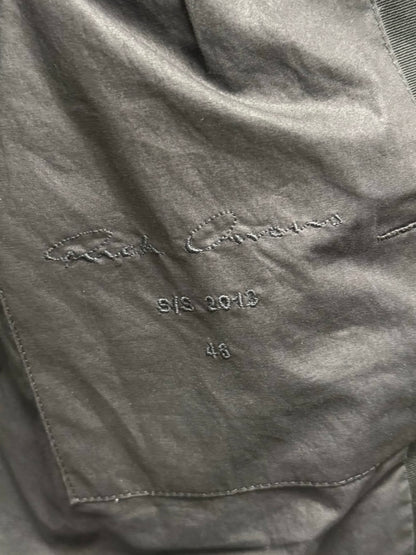 SS2013 Rick Owens ‘Island’ Mainline Black Cotton Blazer