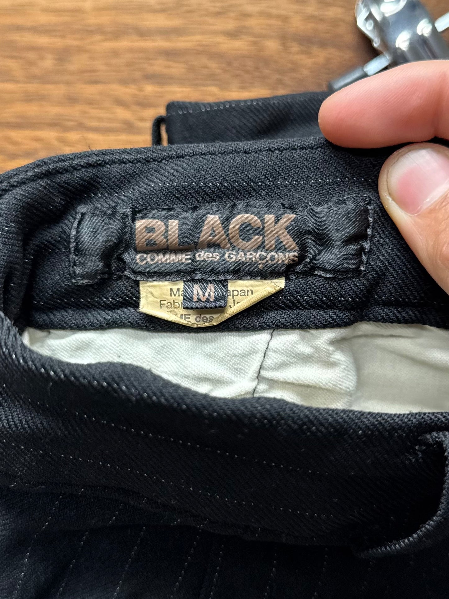 Comme Des Garçons BLACK 3/4 Length Pinstripe Pants