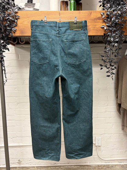 Kapital ‘No.4’ Plant Dyed ‘5P Monkey TH’ Straight Leg Denim