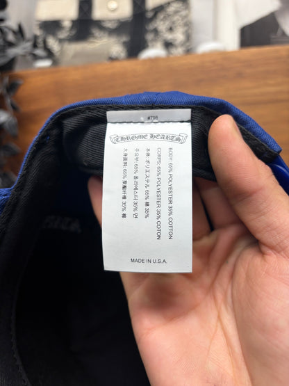 Chrome Hearts ‘CH’ Blue/Orange Embroidered Logo Strap-Back Baseball Hat