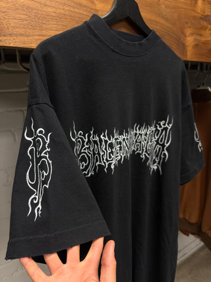 AW2023 Balenciaga ‘Darkwave’ Distressed Black Logo T-Shirt
