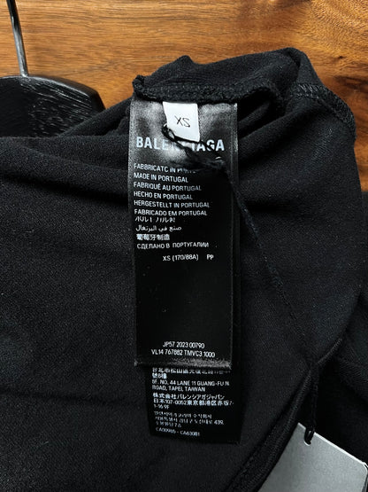 2023 Balenciaga ‘Padded Shoulder’ Mock Neck Long Sleeve Shirt