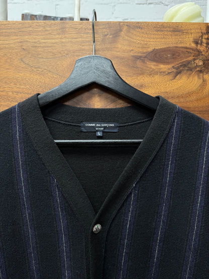 AW16 Comme des Garçons Striped Two Tone Cardigan Sweater