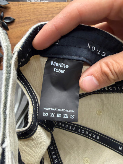 Martine Rose ‘Chopped Brim’ Tan/Blue Logo Strap-Back Hat